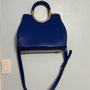 Elegant oversized Blue Handbag